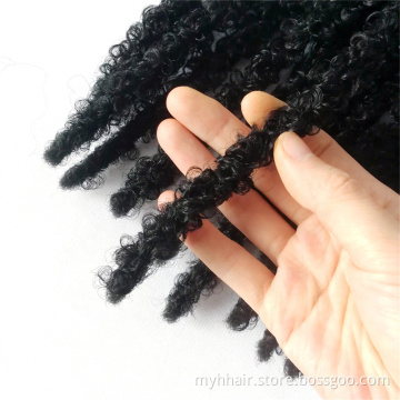Black Synthetic Hair Crochet Braiding Hair 14 inch Short Synthetic Weave Style Pack Hair Curl Light and soft dirty braids